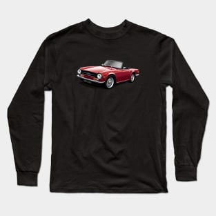 Triumph TR6 in maroon Long Sleeve T-Shirt